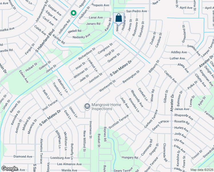 map of restaurants, bars, coffee shops, grocery stores, and more near Wentworth Street in North Port