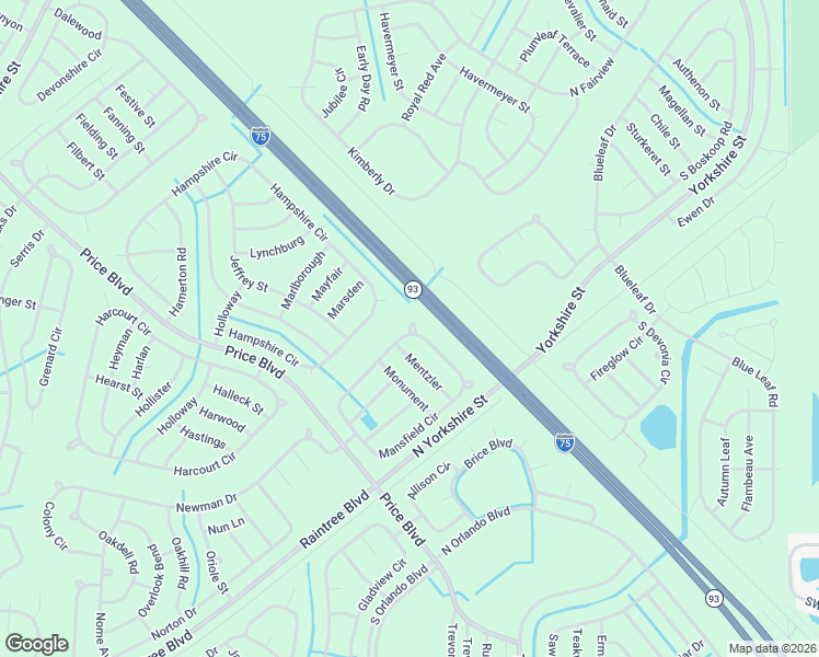 map of restaurants, bars, coffee shops, grocery stores, and more near Mansfield in North Port