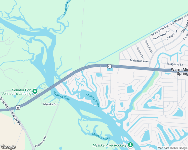 map of restaurants, bars, coffee shops, grocery stores, and more near 110 Martinique Road in Venice