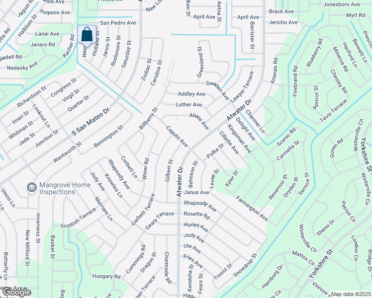 map of restaurants, bars, coffee shops, grocery stores, and more near 3303 Atwater Drive in North Port