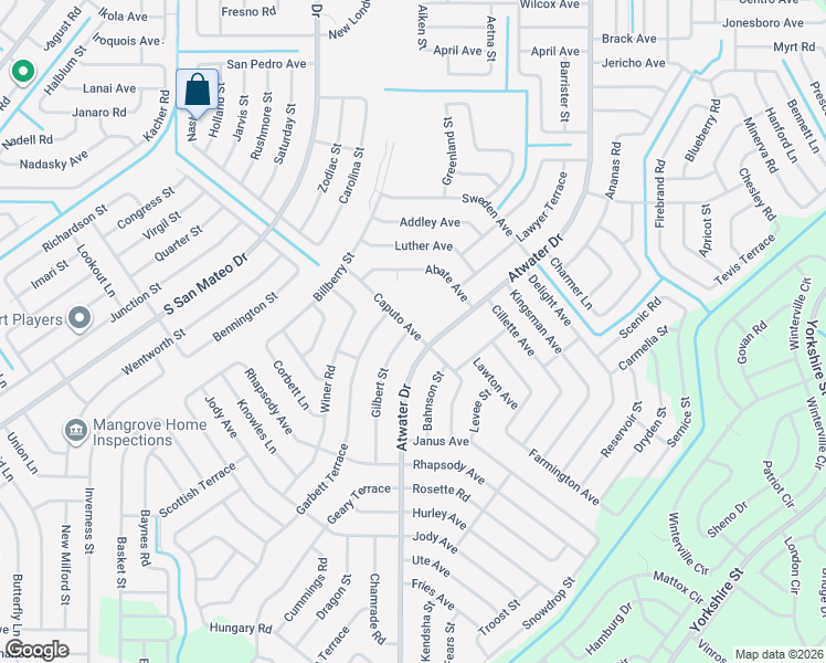 map of restaurants, bars, coffee shops, grocery stores, and more near 4916 Caputo Avenue in North Port