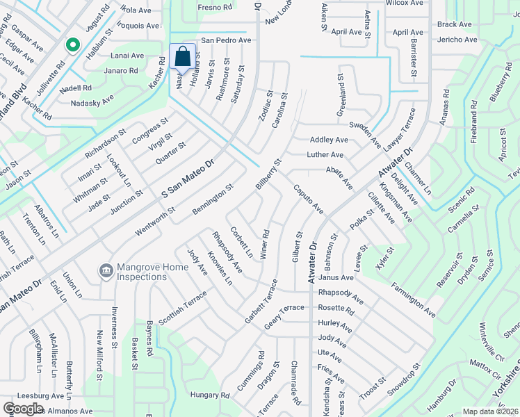 map of restaurants, bars, coffee shops, grocery stores, and more near 3244 Gibbs Road in North Port