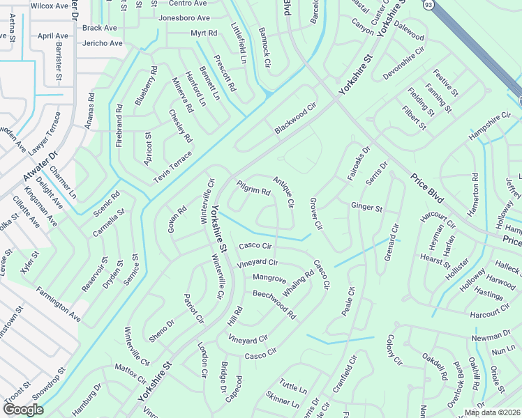 map of restaurants, bars, coffee shops, grocery stores, and more near 6114 Amish Circle in North Port