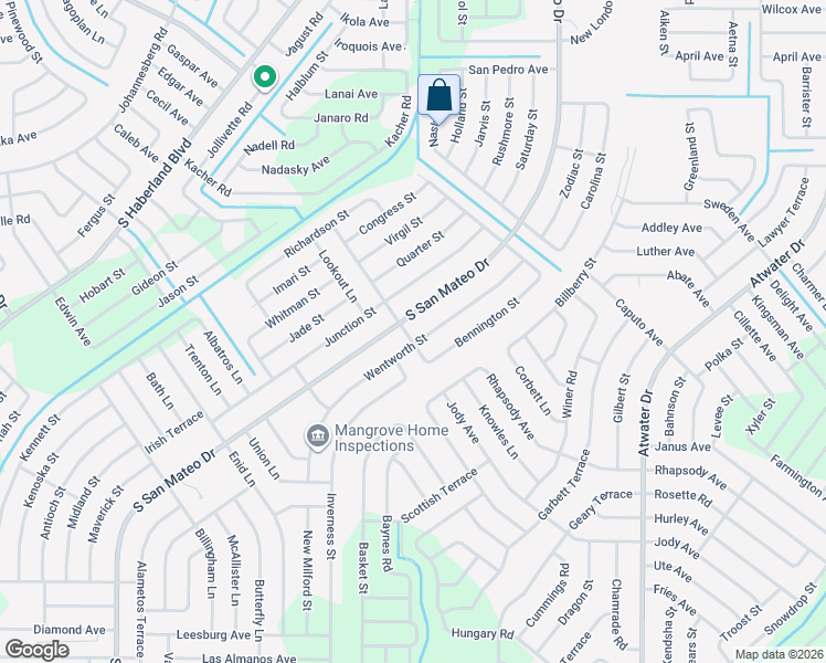 map of restaurants, bars, coffee shops, grocery stores, and more near 4030 Pasadena Lane in North Port