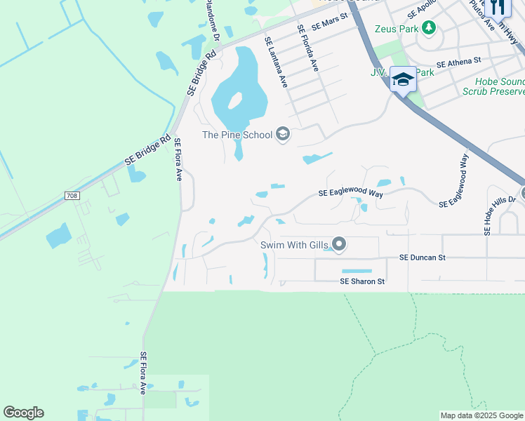 map of restaurants, bars, coffee shops, grocery stores, and more near 12850 Southeast Berwick Court in Hobe Sound