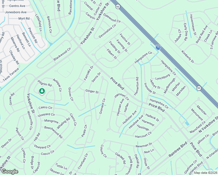 map of restaurants, bars, coffee shops, grocery stores, and more near Grenard Circle in North Port