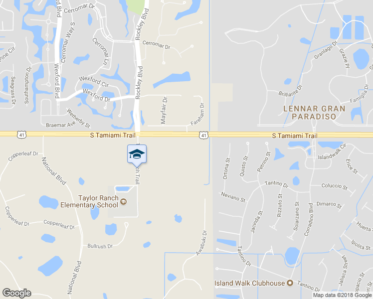 map of restaurants, bars, coffee shops, grocery stores, and more near 5800 South Tamiami Trail in Venice