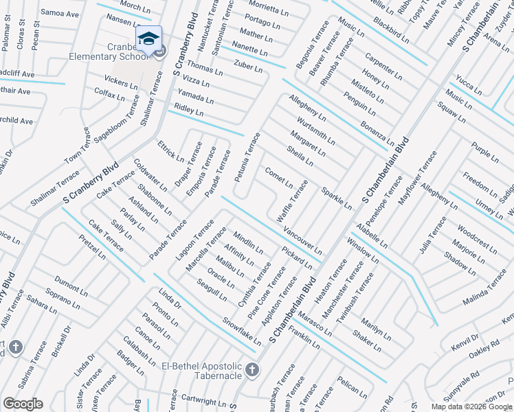 map of restaurants, bars, coffee shops, grocery stores, and more near 2445 Vancouver Lane in North Port