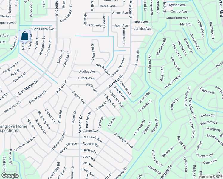 map of restaurants, bars, coffee shops, grocery stores, and more near 5004 Delight Avenue in North Port