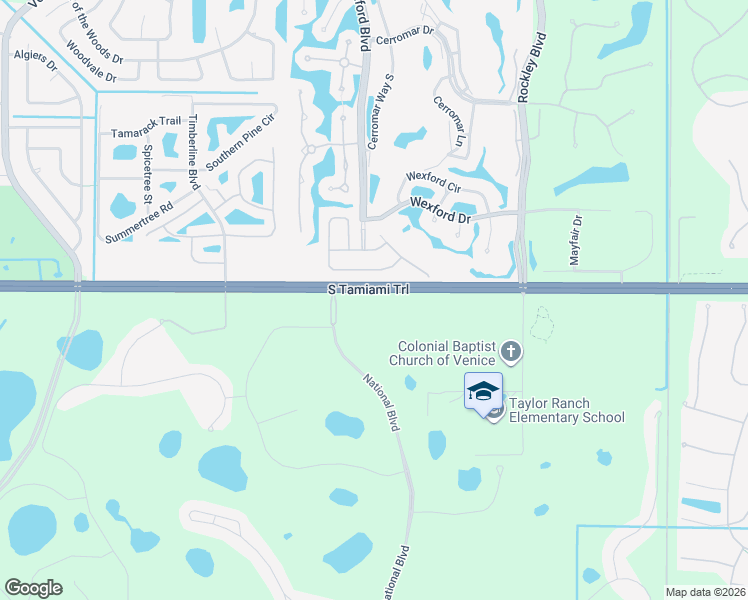 map of restaurants, bars, coffee shops, grocery stores, and more near 180 Braemar Avenue in Venice
