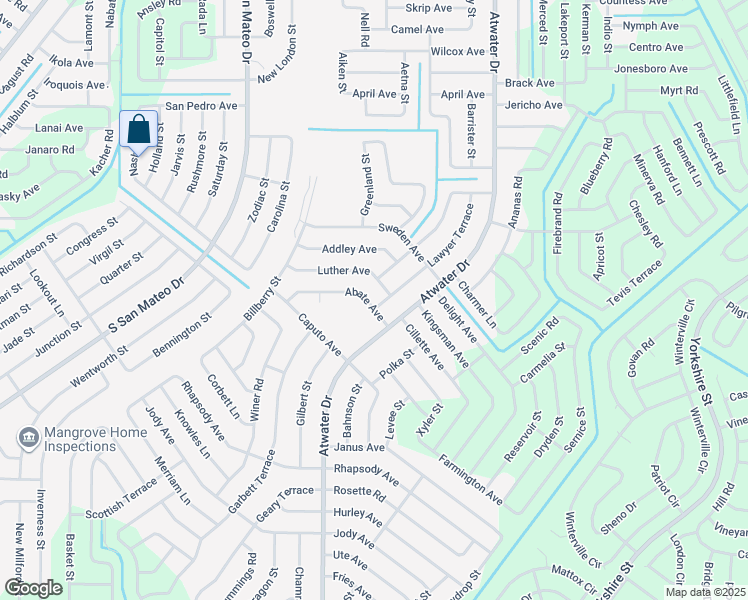 map of restaurants, bars, coffee shops, grocery stores, and more near 2987 Lawyer Terrace in North Port