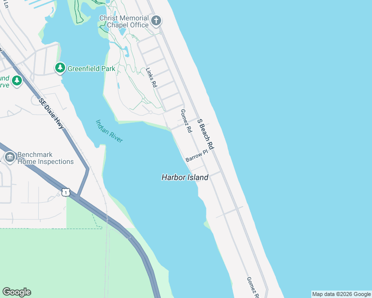 map of restaurants, bars, coffee shops, grocery stores, and more near 116 Gomez Road in Hobe Sound