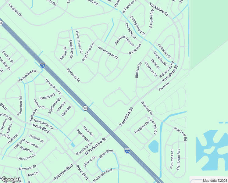 map of restaurants, bars, coffee shops, grocery stores, and more near North Fielders Road in North Port