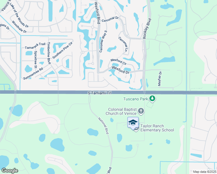map of restaurants, bars, coffee shops, grocery stores, and more near 196 Braemar Avenue in Venice