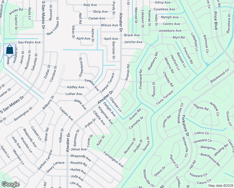 map of restaurants, bars, coffee shops, grocery stores, and more near 2711 Ananas Road in North Port