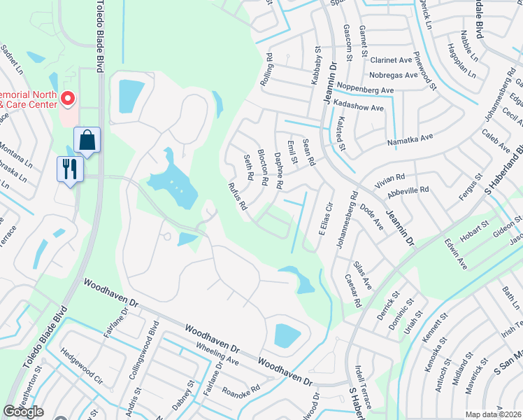 map of restaurants, bars, coffee shops, grocery stores, and more near 3161 Daphne Road in North Port