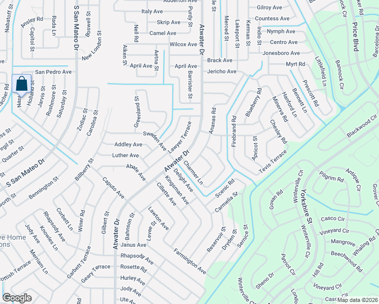 map of restaurants, bars, coffee shops, grocery stores, and more near 2643 Atwater Drive in North Port