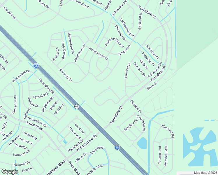 map of restaurants, bars, coffee shops, grocery stores, and more near North Fielders Road in North Port