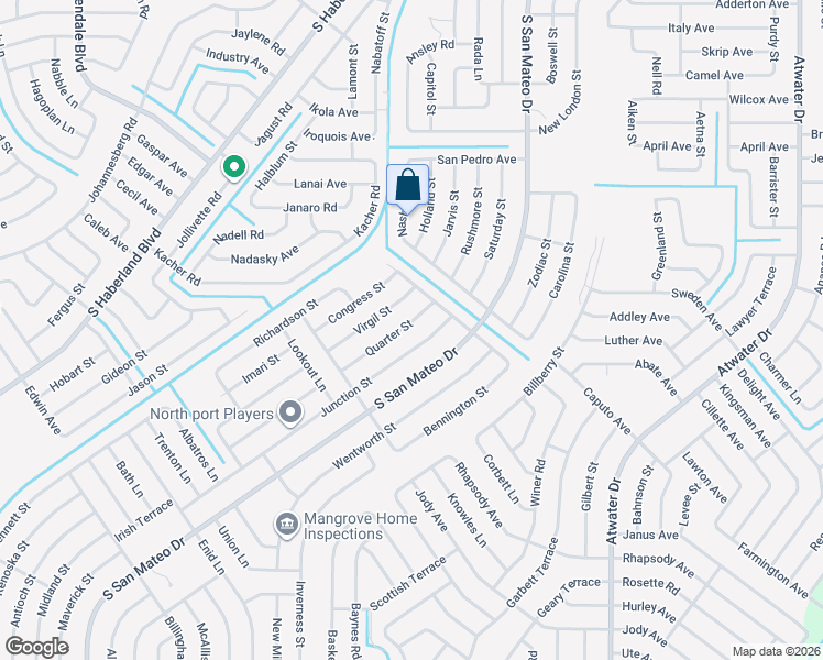 map of restaurants, bars, coffee shops, grocery stores, and more near 3065 Junction Street in North Port