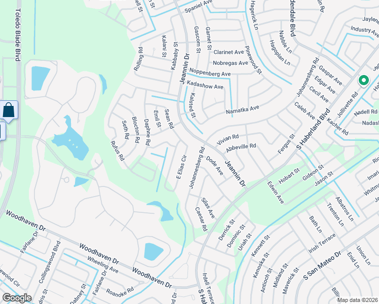 map of restaurants, bars, coffee shops, grocery stores, and more near 3220 East Elias Circle in North Port