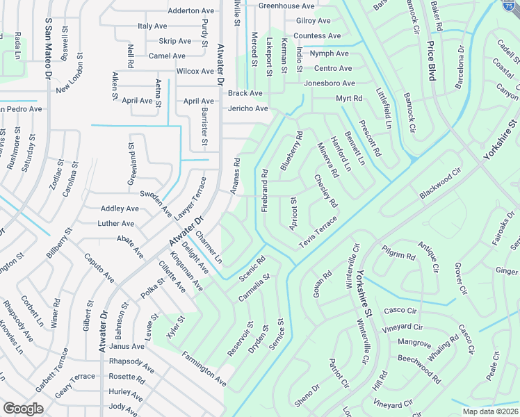map of restaurants, bars, coffee shops, grocery stores, and more near 2560 Hemet Street in North Port
