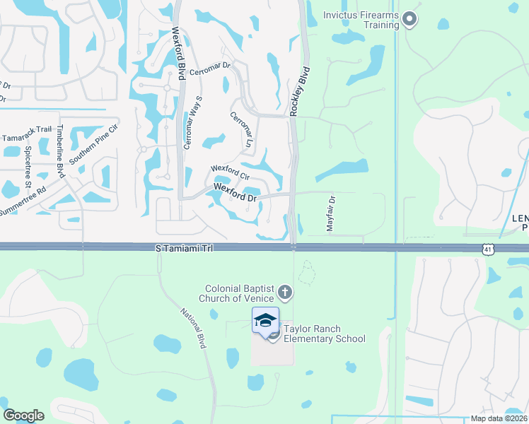 map of restaurants, bars, coffee shops, grocery stores, and more near 318 Wexford Terrace in Venice