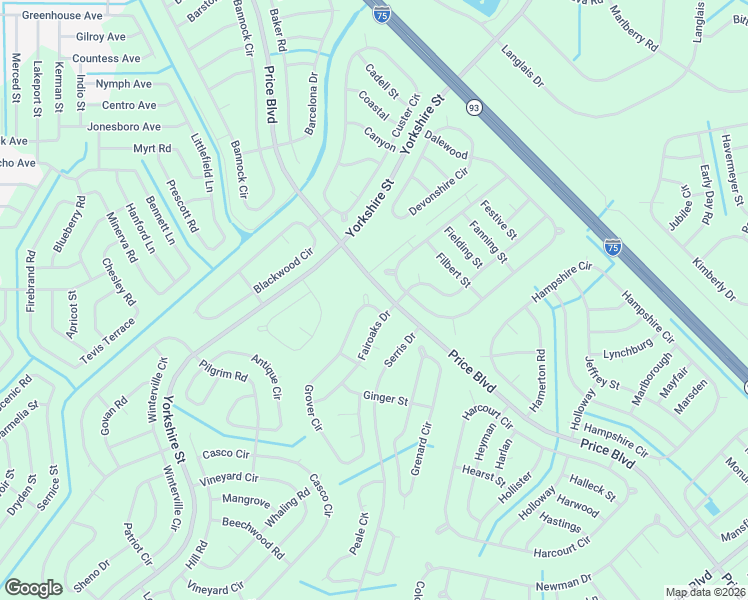 map of restaurants, bars, coffee shops, grocery stores, and more near in North Port