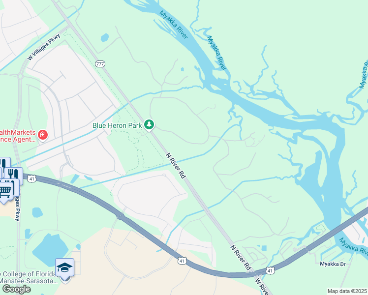 map of restaurants, bars, coffee shops, grocery stores, and more near 480 State Route 777 in Venice