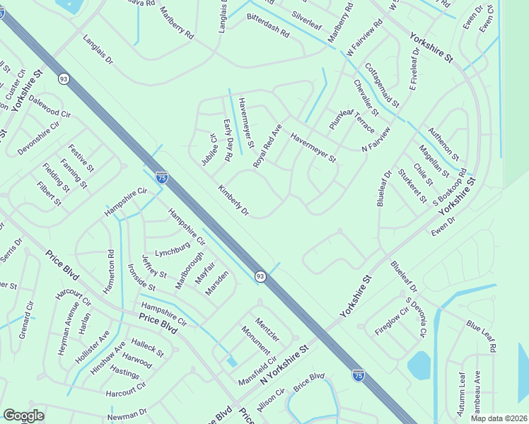 map of restaurants, bars, coffee shops, grocery stores, and more near Kimberly Drive in North Port