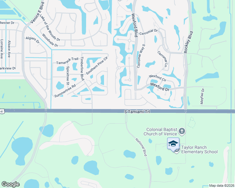 map of restaurants, bars, coffee shops, grocery stores, and more near 272 Southampton Drive in Venice