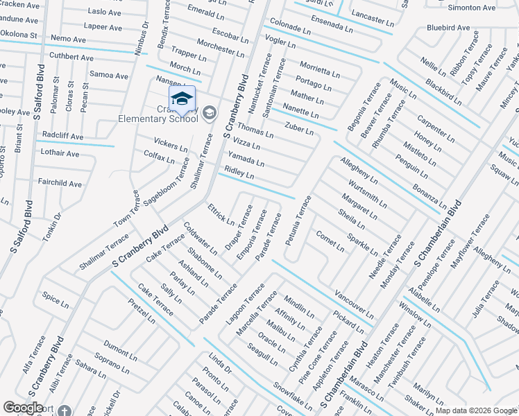 map of restaurants, bars, coffee shops, grocery stores, and more near 2724 Cottage Lane in North Port