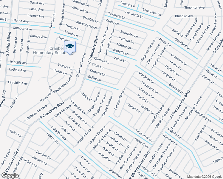 map of restaurants, bars, coffee shops, grocery stores, and more near 2640 Cottage Lane in North Port