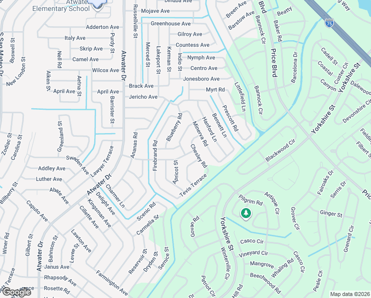map of restaurants, bars, coffee shops, grocery stores, and more near 5540 Allamanda Avenue in North Port