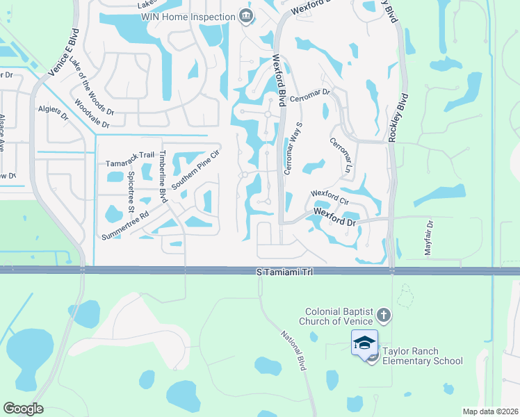 map of restaurants, bars, coffee shops, grocery stores, and more near 126 Braemar Avenue in Venice