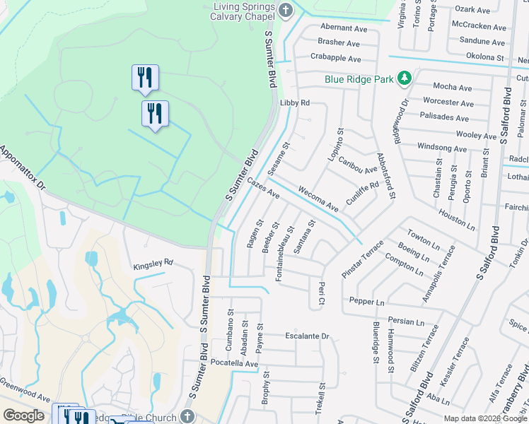 map of restaurants, bars, coffee shops, grocery stores, and more near 3812 Ragen Street in North Port