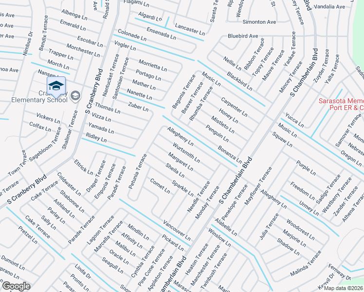 map of restaurants, bars, coffee shops, grocery stores, and more near 2498 Margaret Lane in North Port