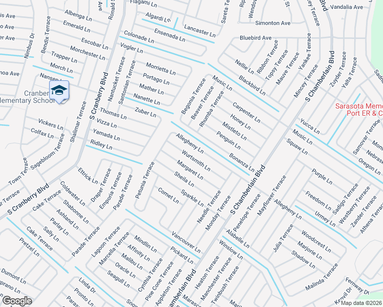 map of restaurants, bars, coffee shops, grocery stores, and more near 2498 Margaret Lane in North Port