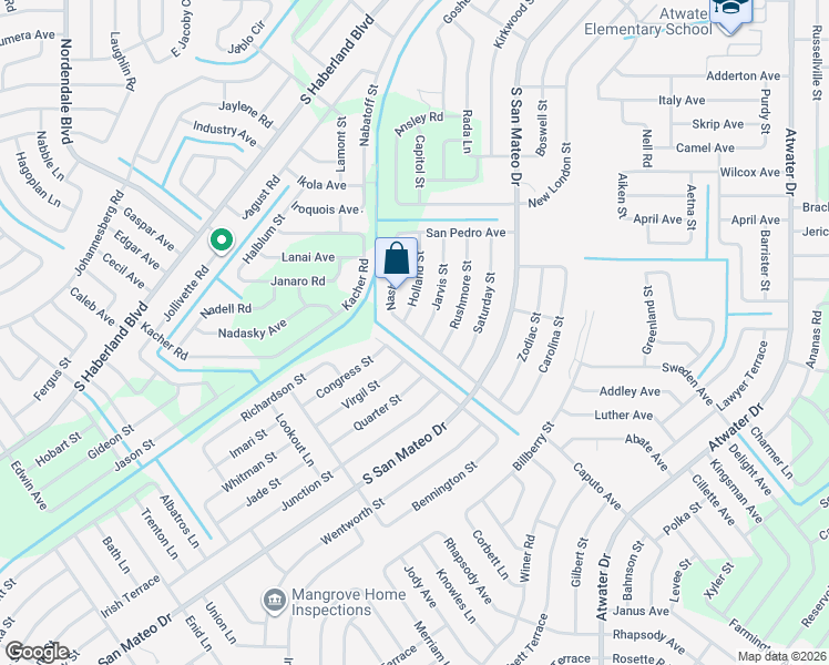map of restaurants, bars, coffee shops, grocery stores, and more near 2556 Holland Street in North Port