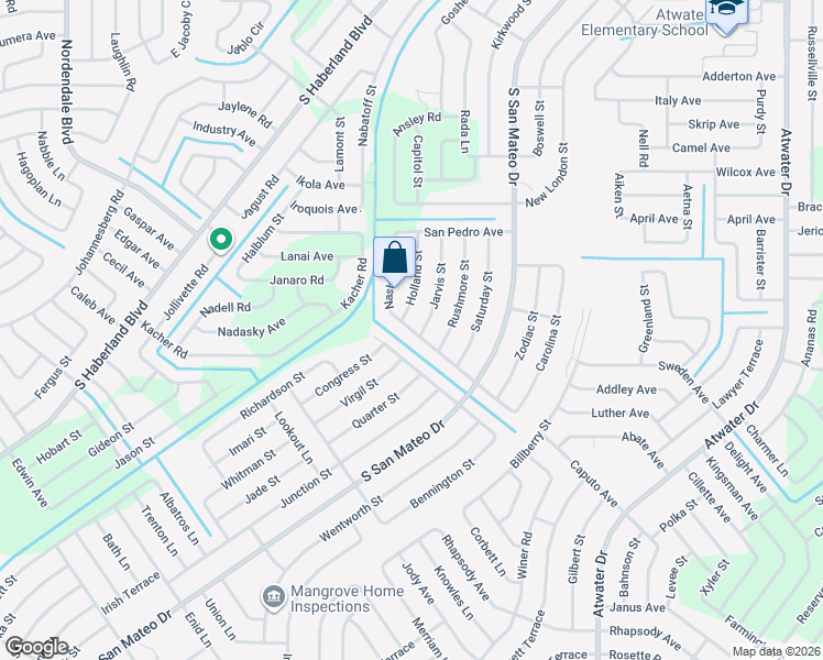 map of restaurants, bars, coffee shops, grocery stores, and more near 2556 Holland Street in North Port