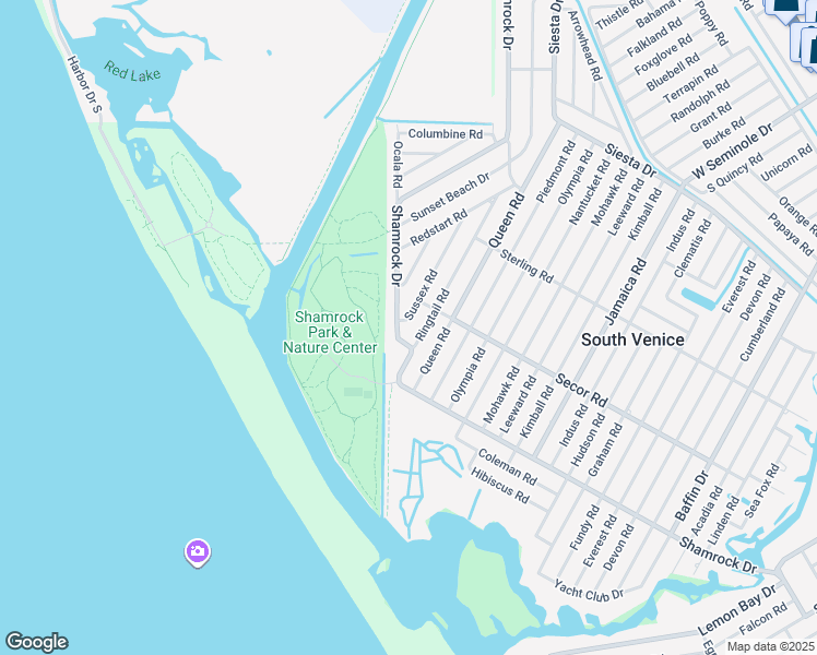 map of restaurants, bars, coffee shops, grocery stores, and more near 1488 Ringtail Road in Venice