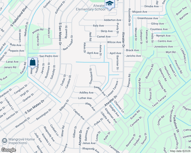 map of restaurants, bars, coffee shops, grocery stores, and more near 2431 Waller Road in North Port