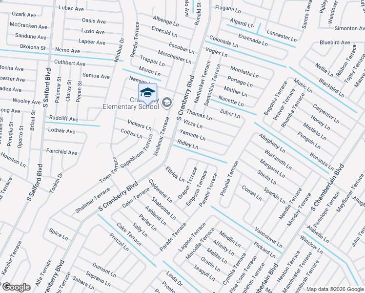 map of restaurants, bars, coffee shops, grocery stores, and more near 2930 Parkmount Terrace in North Port