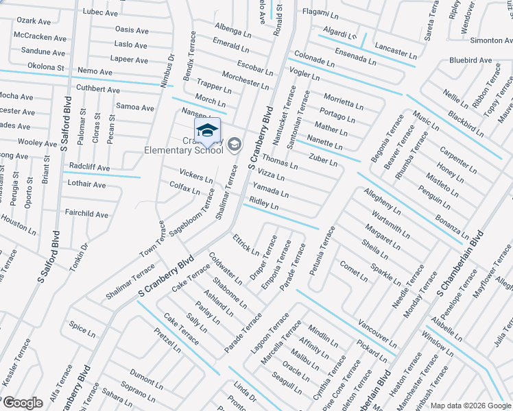 map of restaurants, bars, coffee shops, grocery stores, and more near 2930 Parkmount Terrace in North Port