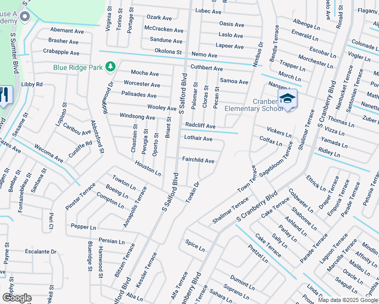 map of restaurants, bars, coffee shops, grocery stores, and more near 3949 Champagne Avenue in North Port