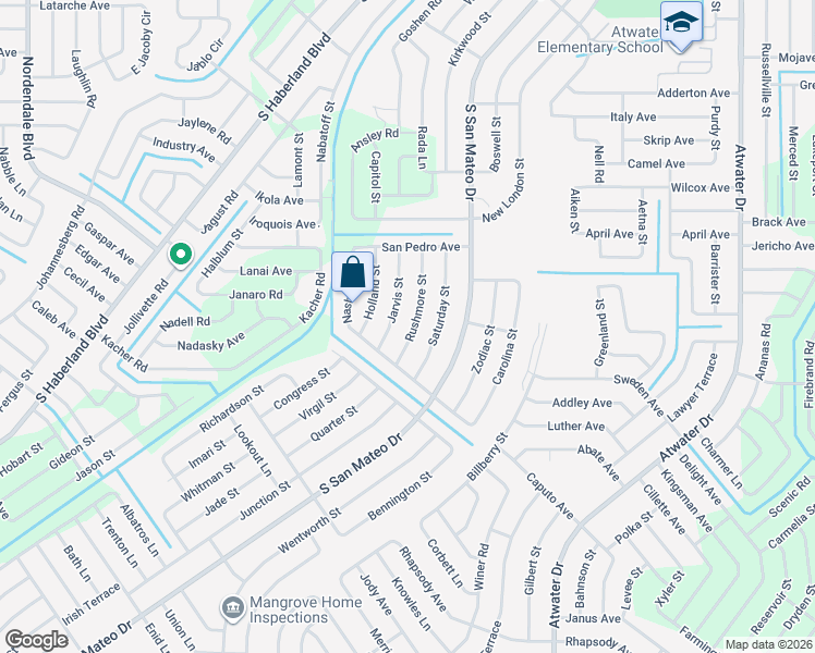 map of restaurants, bars, coffee shops, grocery stores, and more near 2519 Rushmore Street in North Port