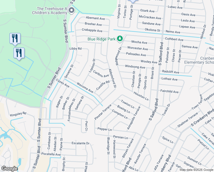 map of restaurants, bars, coffee shops, grocery stores, and more near 3238 Gowanda Road in North Port