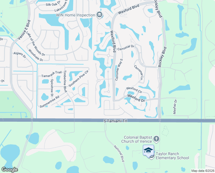 map of restaurants, bars, coffee shops, grocery stores, and more near 143 Southampton Place South in Venice