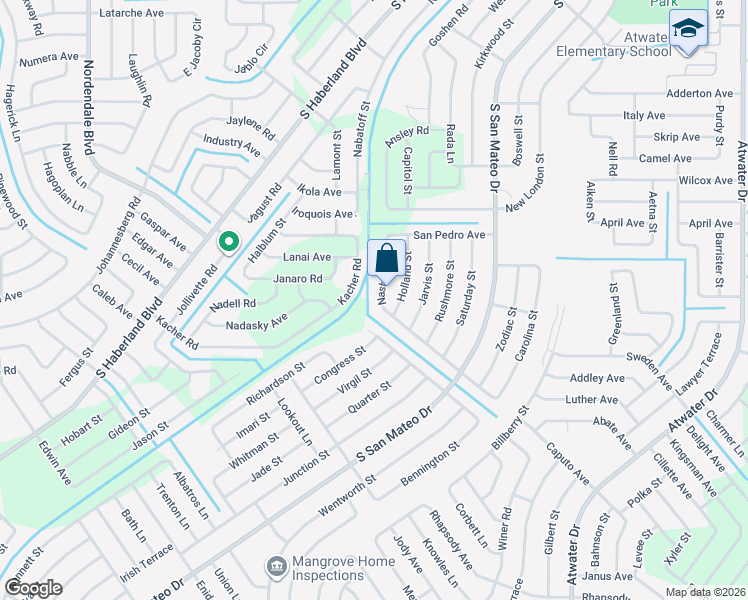 map of restaurants, bars, coffee shops, grocery stores, and more near 3541 Nashville Lane in North Port