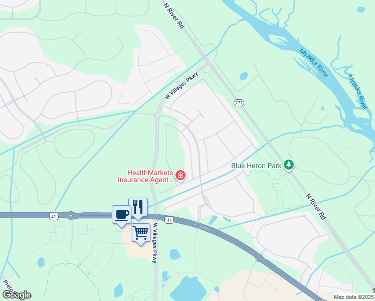 map of restaurants, bars, coffee shops, grocery stores, and more near 20321 Bandera Pl in Venice