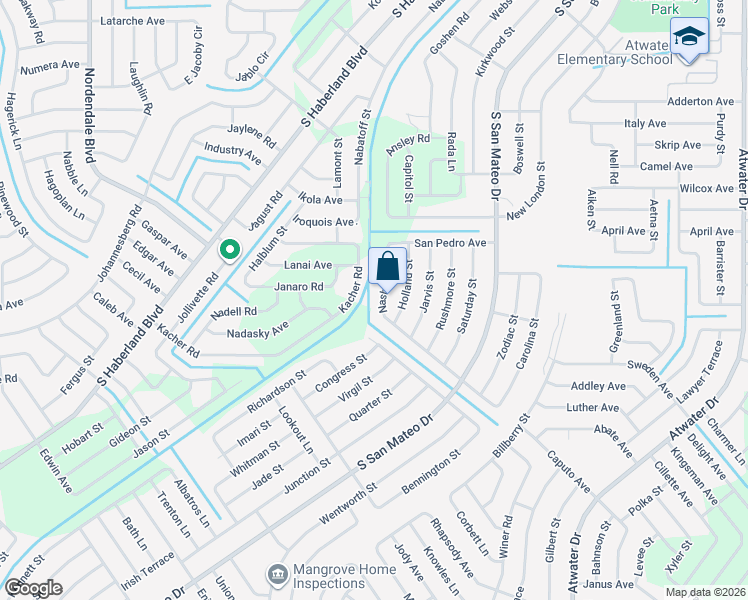 map of restaurants, bars, coffee shops, grocery stores, and more near 3541 Nashville Lane in North Port